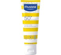 Mustela Leche Solar Spf 50, Rostro, Cuerpo, Con Perseosa de Aguacate, Bebés, Niños, Toda la Familia, Apta para Embarazadas - Muy Alta Protección UVB y UVA (40ml)