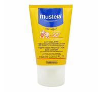Mustela Leche Solar Spf 50, Rostro, Cuerpo, Con Perseosa de Aguacate, Bebés, Niños, Toda la Familia, Adecuada para el Embarazo - Muy Alta Protección contra los Rayos UVB y UVA (100ml)