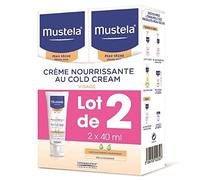 Mustela Nourishing Cream with Cold Cream - Crema facial para bebé, 2 x 40 ml