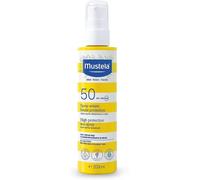 Mustela Spray Protección Solar SPF 50 200ml - Apto para bebés y toda la familia- Para Cara y Cuerpo - Sin sulfatos, parabenos ni silicona - Filtros orgánicos
