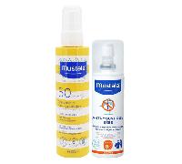 Mustela Spray Solar Muy Alta Protección FPS 50 200 ml + Repelente de Mosquitos Bebé 100 ml
