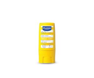 Mustela Stick Solar Spf 50, Cara, Cuerpo, Con Aceite de Aguacate y Vitamina E, Bebés, Niños, Toda la Familia, Apto para Embarazadas - Muy Alta Protección de los Rayos UVB y UVA (Tamaño Viaje 10ml)