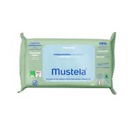 Mustela Toallitas Higiénicas Perfumadas Compostables, 100% Fibras Lyocell de Origen Vegetal, Cuerpo y Maquillaje, Bebé y Familia - 99,5% Ingredientes de Origen Natural (60 uds)