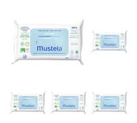 Mustela Toallitas para el Cambio de Pañal Compostables sin Perfume, 100% Fibras Lyocell de Origen Vegetal, Cuerpo y Maquillaje, Bebé y Toda la Familia - 99,7% Ingredientes de Origen Natural (60 uds.)