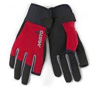 Musto Essential Sailing Yachting y Bote Guantes Largos para Dedos Rojo - Adultos Unisex - Ligero. Transpirable - Estiramiento fácil