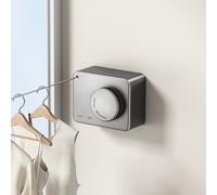 MUSTORN Tendedero Retractil Pared Exterior, Línea Cuerda Tendedero Pared Exterior Soporte De Pared Cuerdas para Tender Ropa Balcon Cuerda para Tender Ropa Exterior 4.2m(Rectangular, Gris)