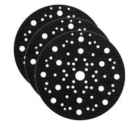 MustuVerve 3 almohadillas de protección, multi-orificios, con cierre de , 150 mm, 70 agujeros, almohadilla protectora para lijadora y lijado