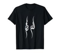 Musulmán Alá y Profeta Mahoma Nombre Árabe Script Islam Camiseta gráfica económica, Hombre, Negro, S