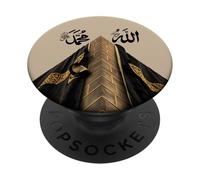 Musulmán Alá y Profeta Mahoma Nombre Árabe Script Islam PopSockets PopGrip Adhesivo