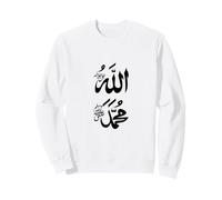 Musulmán Alá y Profeta Mahoma Nombre Árabe Script Islam Sudadera