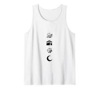 Musulmán Alá y Profeta Mahoma Nombre Kaaba Media Luna Islam Camiseta sin Mangas
