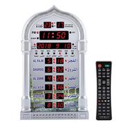 Musulmán Azan Orologio da Preghiera, Orologio da Preghiera Islamico Automatico LCD, Casa/Ufficio/Moschea, Orologio Decorativo Digitale da Parete/Da Tavolo (Telecomando + Spina UE)