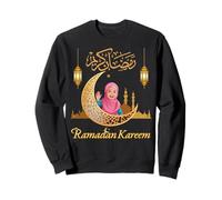 Musulmana Hijabi Chica Ayuno Ramadán Mubarak Kareem 2025 Sudadera
