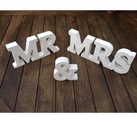 Musuntas Decoraciones Letras de Madera MR & MRS para Decoración / Regalo de Boda 21cmX 10cm X 1.5cm
