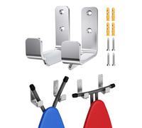 MUSVOH Gancho de pared para tabla de planchar, moderno, para colgar en la pared, para cuartos de lavado, estante colgante, acero inoxidable, plateado