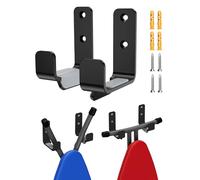 MUSVOH Soporte de pared para tabla de planchar, colgador de tabla de planchar de acero inoxidable para lavandería, soporte de tabla de planchar de distancia ajustable, soporte de pared, color negro