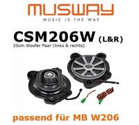 Musway CSM206W Subwoofer Bajo Asiento compatible con Mercedes Clase C W206