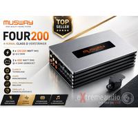 MUSWAY FOUR200 4 canales CLASS D Car-Hifi amplificador con 800 WRMS + mando...