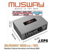 Musway M5Evo Amplificador digital de 5 canales con DSP de 9 canales con...