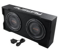 Musway MF210A Subwoofer Activo Bajo 2x25cm 2x10" Pulgadas Plano Maletero Lateral