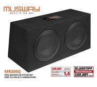 Musway MR-206Q Dual Bass Reflex sub Caja 2 X 16,5CM (6.5 “) Subwoofer 600Watt