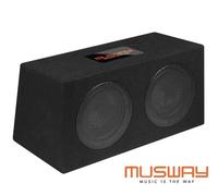MUSWAY MR208Q Dual Bassreflex Subwoofer Bassreflexbox 8" (20 cm) Woofer 800...