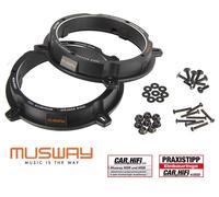 MUSWAY MSR-HYKI1 Aluminio Altavoces Incorporables Compatible con Hyundai, Kia