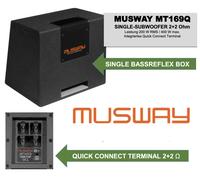 MUSWAY MT169Q Single Bassreflex Subwoofer Bassreflexbox 6x9 Woofer 400 vatios