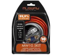 MUSWAY MW-10.5KIT Kit de cables amplificador de cobre completo Juego de...