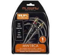 MUSWAY MW1RCA Cable RCA 1 metro RCA Cable de audio estéreo 99,9% OFC Cable de...