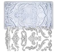 Musykrafties ARTScroll - Molde de silicona para decoración de pasteles, arcilla polimérica