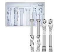 musykrafties Molde artístico para yeso de arcilla seca al aire, columna decorativa y estatua de escultura (wd-4709)