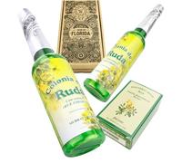 MUT22 2 Colonia de Ruda y 1 Jabón de Ruda de Perú 100% Original - Botellas de 220 ml para Limpieza y Protección Espiritual