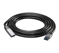 MutecPower 2m Cable de extensión USB 3.0 Activo Macho a Hembra Cordon Extensor repetidor USB A - Negro 2 Metros - Compatible con laptops, HDD, Xbox, PS4, VR etc