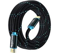 MutecPower 3 metros Ultra alta velocidad 8k HDMI 2.1V cable Certificado 48Gbps 8K@60Hz & 18Gbps 4K@120Hz con HDR, VRR y eARC - 28 AWG Listado en UL 3m Cable macho a macho Trenzado azul/negro