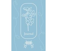 Muted Blue Floral Journal (6" x 9"): Simple Artistic/Gifts for Women/Soft Matte Cover/Cheap Gifts