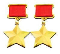 Muteitt 2 Piezas Medalla De Héroe del Trabajo Socialista De Unión Soviética CCCP Rusia Medalla De Estrella De Oro del Trabajo Medalla De Insignia Militar De URSS Colección De Medallas
