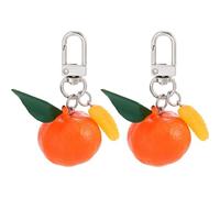 Muteitt 2 Uds Llavero Naranja De Simulación Novedad Llaveros Naranjas Colgante De Bolsa Bolso De Fruta Adorno Colgante para Llaves Bolsas