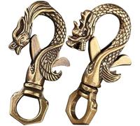 Muteitt 2 Uds Llavero Retro De Estatuilla De Dragón Fénix Llavero Antiguo De Dragón Fénix Llavero Mosquetón DIY Llaveros Accesorios