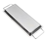 Muteitt Plancha De Acero Inoxidable, Placa De Cocina, Parrilla Grande, Sartén Plana con Asas para Interior Y Exterior, Cocina para Acampar, Barbacoa