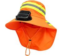 Muteitt Sombrero con Ventilador Solar para Hombre Y Mujer, Sombrero Tipo Cubo De Ancha con Solapa para Cuello, Protección UPF 50+, Sombrero para Pesca Aire Libre, Sombrero