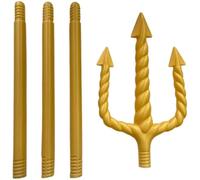 Muteitt Utilería De Tridente del, Tenedor De Demonio Desmontable, Tridente De Simulación para Halloween, Carnaval, Fiesta Temática, Suministros De Cosplay