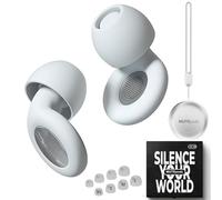 MUTEpodz - Tapones silenciosos para dormir, concentrarse, viajar y conciertos. Protección auditiva súper suave, reutilizable, flexible, 4 tamaños de almohadillas en XS/S/M/L | Cancelación de ruido de