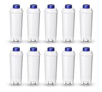 Mutital de agua para cafeteras automáticas DeLonghi con descalcificador de carbón activo Filtros Delonghi para series De'Longhi ECAM, ETAM, EC, BC, Repuesto DLSC002, SER3017 y 5513292811 (10 unidades)
