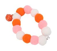 Mutli Colour Pet Collar,Soft Lightweight Plush Balls,Safety Adjustable Pet Collars Cute Dog Cat Collar with Bell Anti-Lost at Night Pet Collars for Party Daily Festive Wear (S)