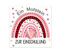 Mutstein für Kinder Einschulung,Glücksbringer Schulanfang,Schulkind 2026 Geschenk Mutstein Einschulung Mädchen ,Glückssteine Geschenke mit Karte,Schulstart Seinschulungs Schultüte Einschulungsgeschenk