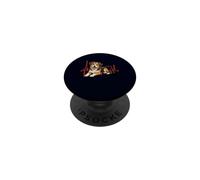 Mutt Dog Lover Heartbeat ECG Pulse Estilo de Raza Mixta PopSockets PopGrip Adhesivo