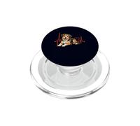 Mutt Dog Lover Heartbeat ECG Pulse Estilo de Raza Mixta PopSockets PopGrip para MagSafe