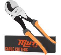 Mutt Tools 10 Inch Heavy Duty Cable Cutters for Electrical Wire - Professional Cable Shears for Copper & Aluminum - Cuts up to 2/0 Wire - Cable Cutter with Ergonomic Grip