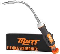 Mutt Tools - Destornillador flexible de trinquete 12 en 1 para espacios reducidos, destornillador de eje flexible con soporte de brocas y extensión flexible